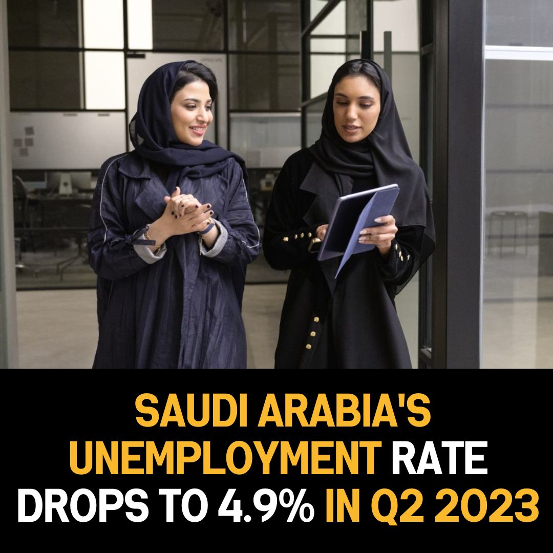 Saudi Arabia’s Unemployment Rate Drops to 4.9% in Q2 2023: A Positive Sign for Economic Growth