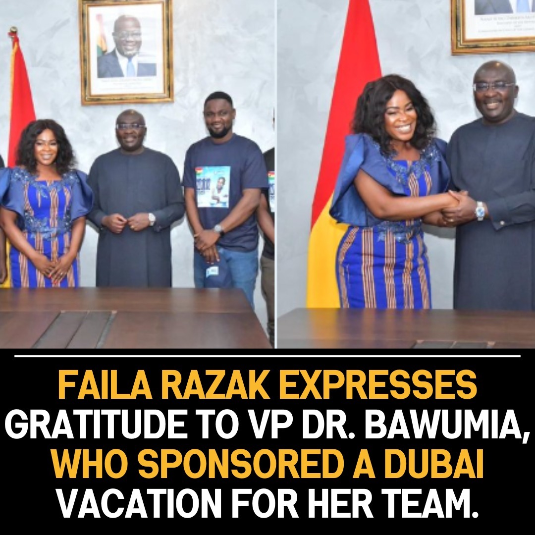 Faila Razak Expresses Gratitude to VP Dr. Bawumia for Dubai Vacation Sponsorship.