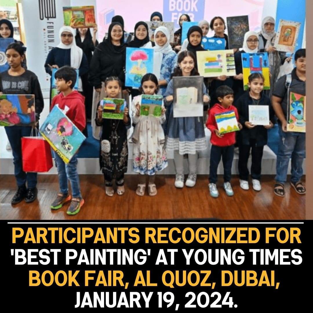 Artistic Brilliance Shines: ‘Best Painting’ Awards Honor Talented Individuals at Al Quoz Book Fair.