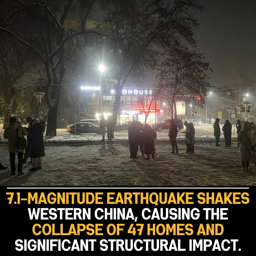 7.1 magnitude quake rattles western China, killing at least 3 people and collapsing 47 homes