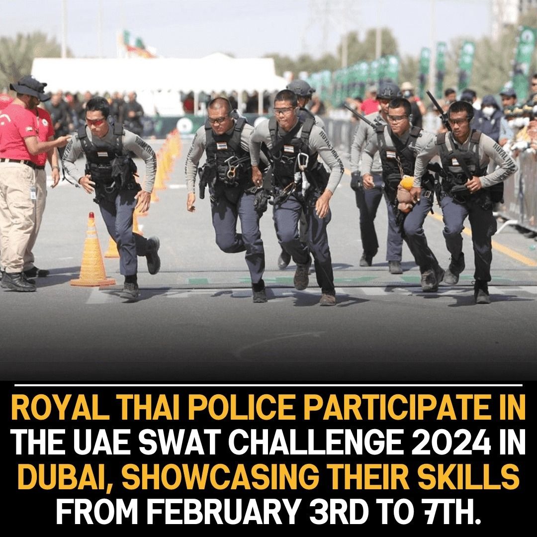 Royal Thai Police Showcase Tactical Prowess in UAE SWAT Challenge 2024.