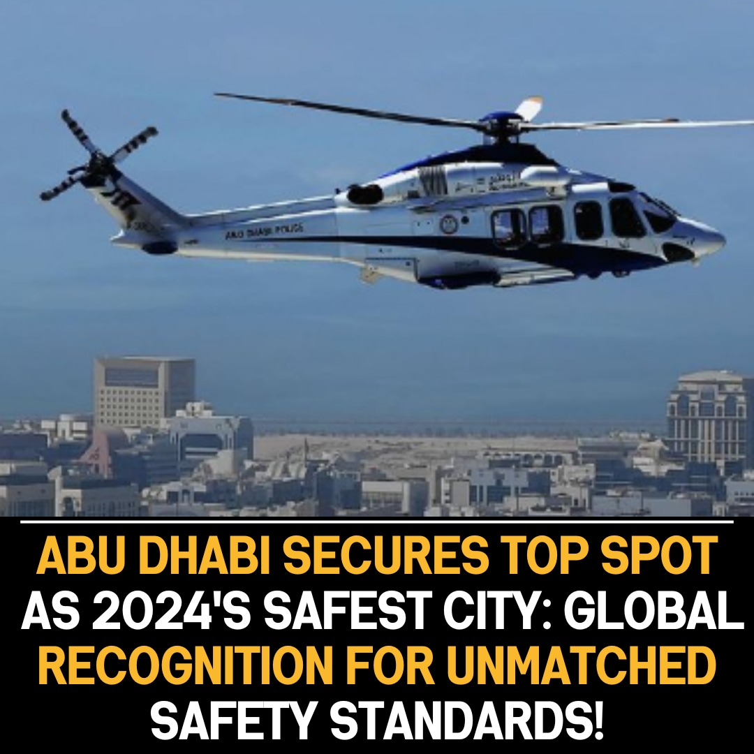 Abu Dhabi Leads 2024 World’s Safest Cities List by Numbeo’s Safety Index, Highlighting Global Security Leadership Achievement.