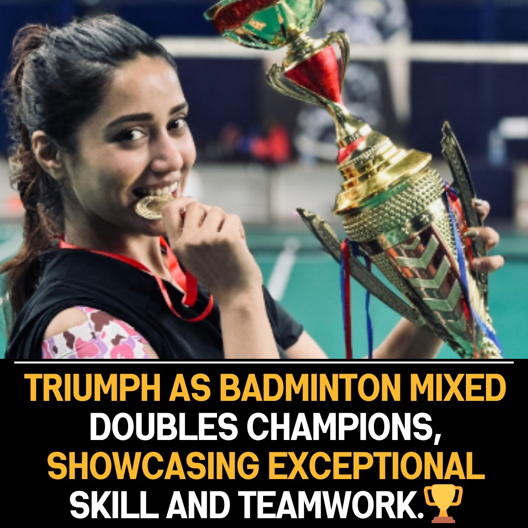 Exceptional Skill and Teamwork Secure Champions Recognition in Badminton Mixed Doubles Victory.