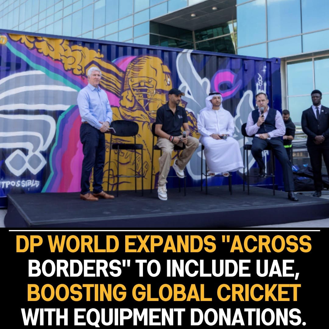 DP World Expands ‘Across Borders’ Initiative in UAE: Promoting Global Cricket Development Through Donated Equipment and Facilities.