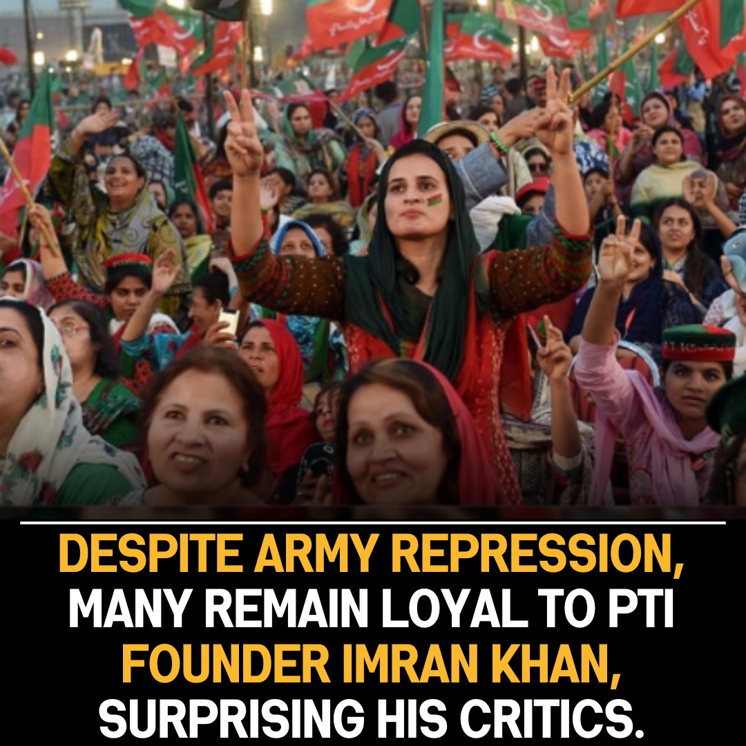 Amid Army Crackdowns, Support for PTI’s Imran Khan Defies Expectations, Challenging Critics’ Assumptions on Leadership Persists.