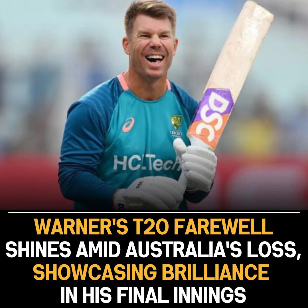 Warner’s Farewell: T20 World Cup Marks Last International Innings, Showcasing Natural Rhythm Despite Australia’s Loss