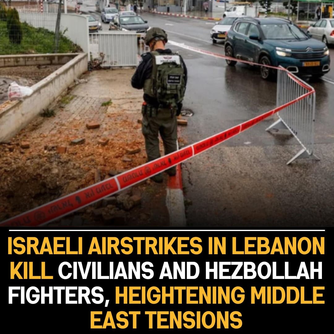 Israeli Airstrikes in Lebanon Claim Lives of Seven Civilians and Two Hezbollah Fighters, Escalating Tensions in the Middle East