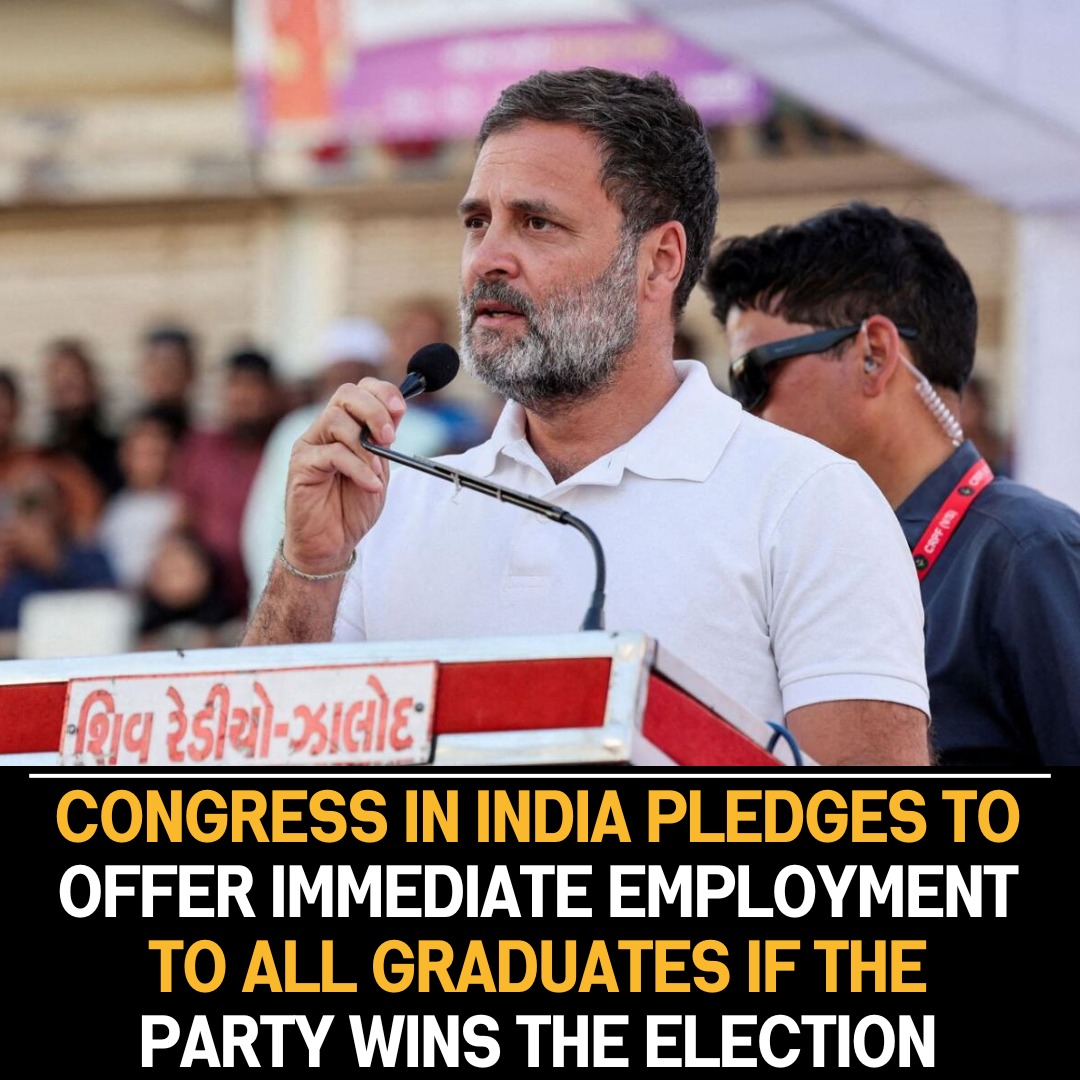 Congress Party Pledges ‘First Job’ Guarantee for All Graduates if Elected