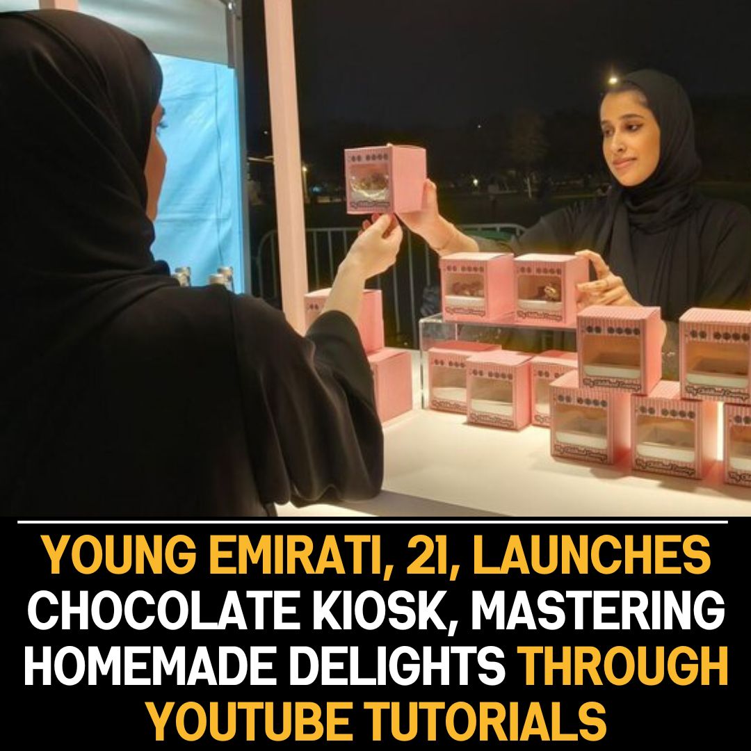 Young Emirati entrepreneur starts chocolate kiosk, learning chocolate making skills from YouTube tutorials at 21 years old