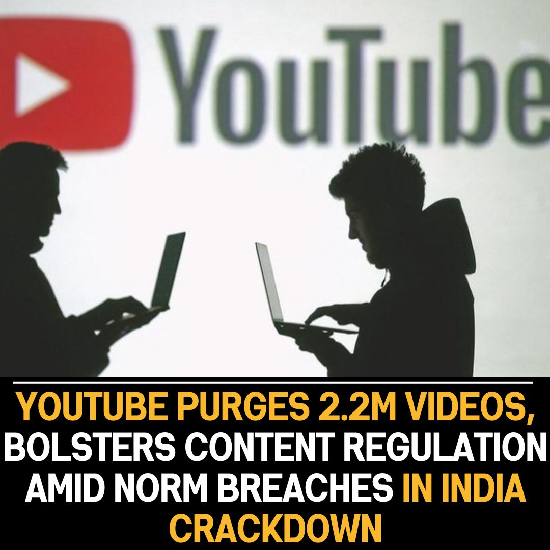 YouTube removes 2.2 million videos in India, enforcing content regulations