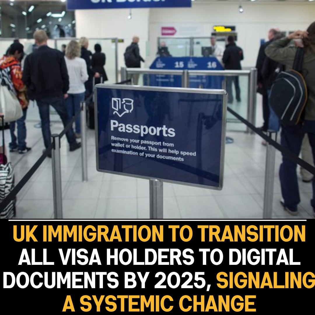 The UK plans to shift all visa holders to digital documents by 2025, marking a significant administrative transformation