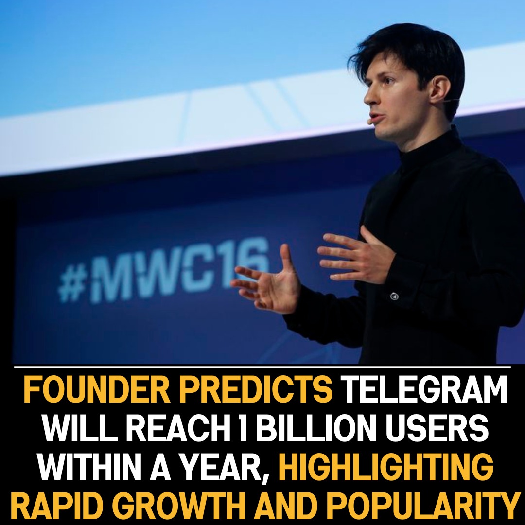 Founder Forecasts Telegram’s User Base to Reach 1 Billion Within a Year, Highlighting Rapid Growth and Appeal