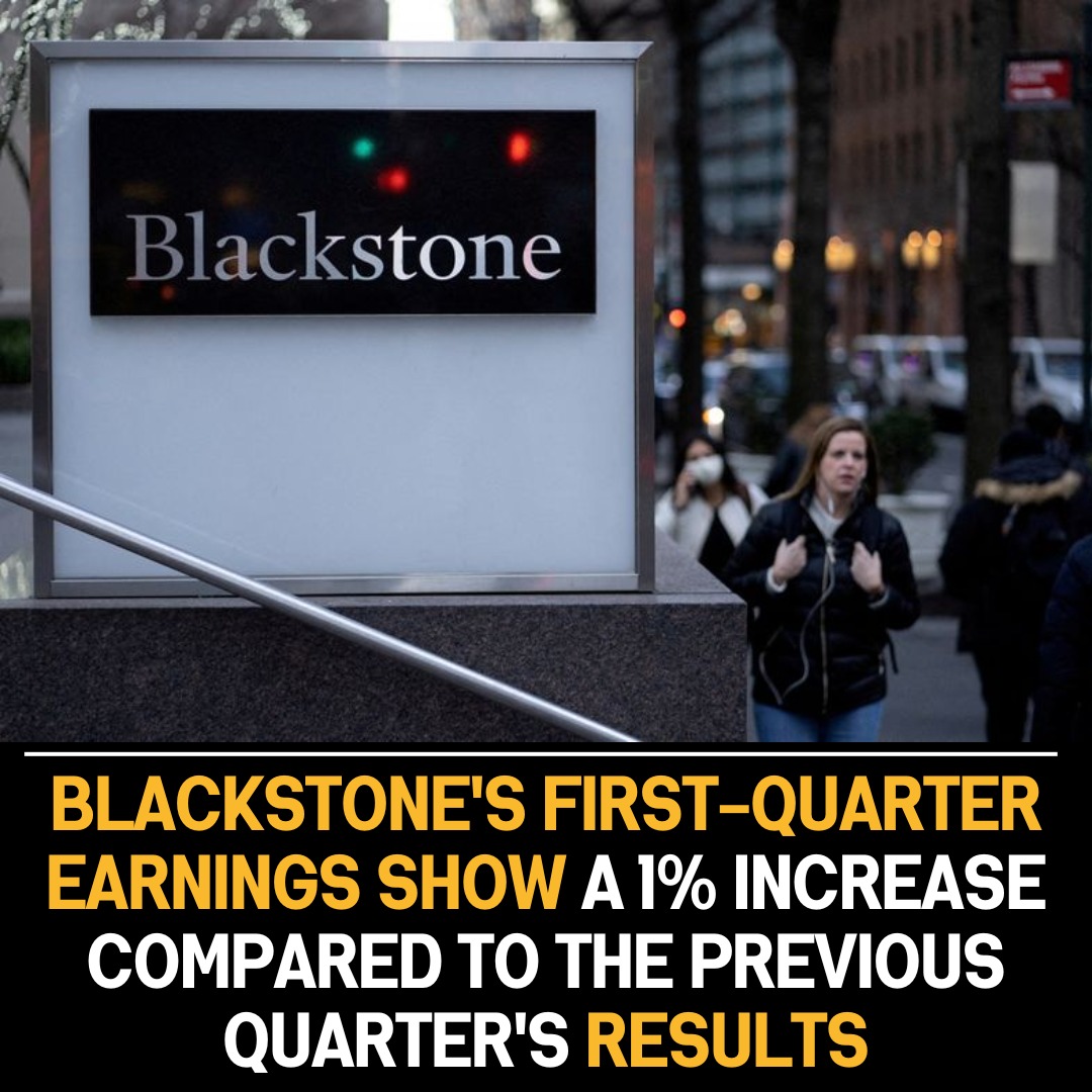 Blackstone Reports Modest 1% Growth in Earnings for Q1 Compared to Previous Quarter