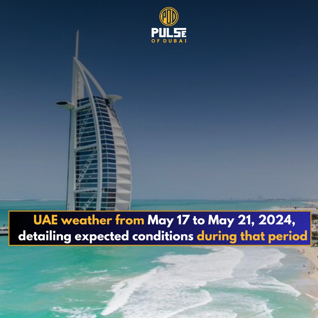 UAE Weather Forecast: Partly Cloudy and Dusty Conditions with Moderate Winds and Slight Temperature Drops from May 17 to May 21