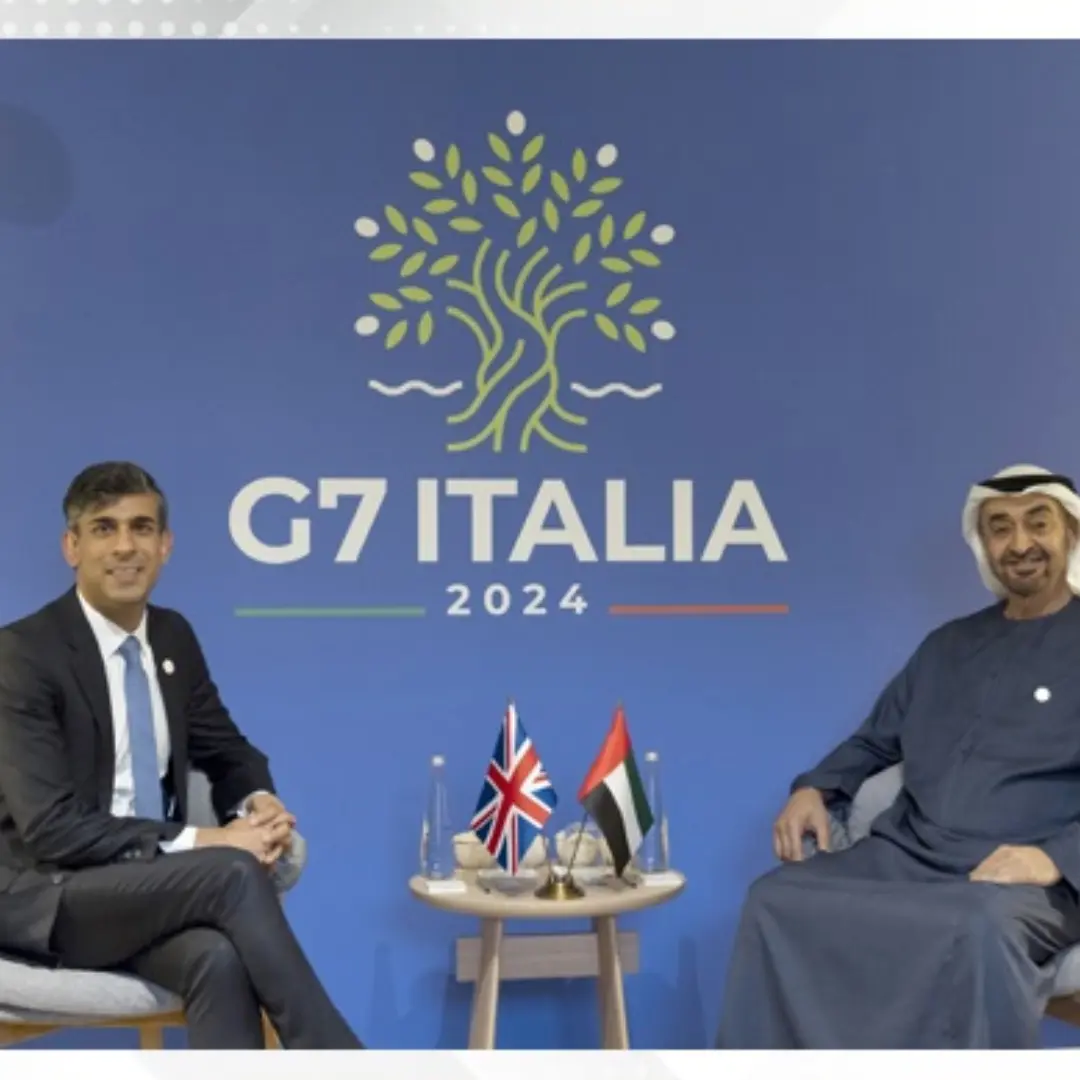 UAE President and UK PM Rishi Sunak discuss bilateral and regional cooperation during G7 Summit sidelines