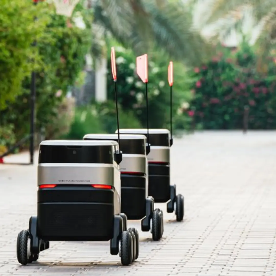 Robo-Revolution: Sustainable City Dubai Unveils Futuristic Self-Driving Delivery Squad!