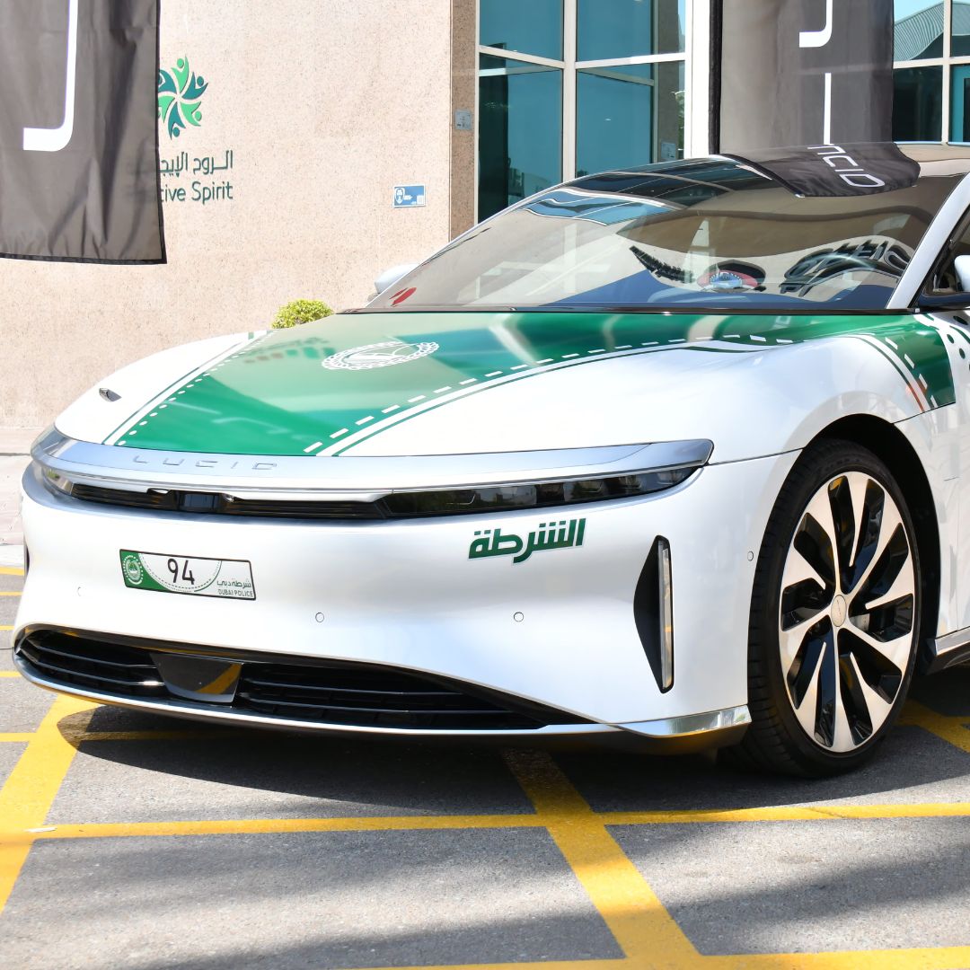 Dubai Police Supercharges Law Enforcement with Futuristic Lucid Air Grand Touring!