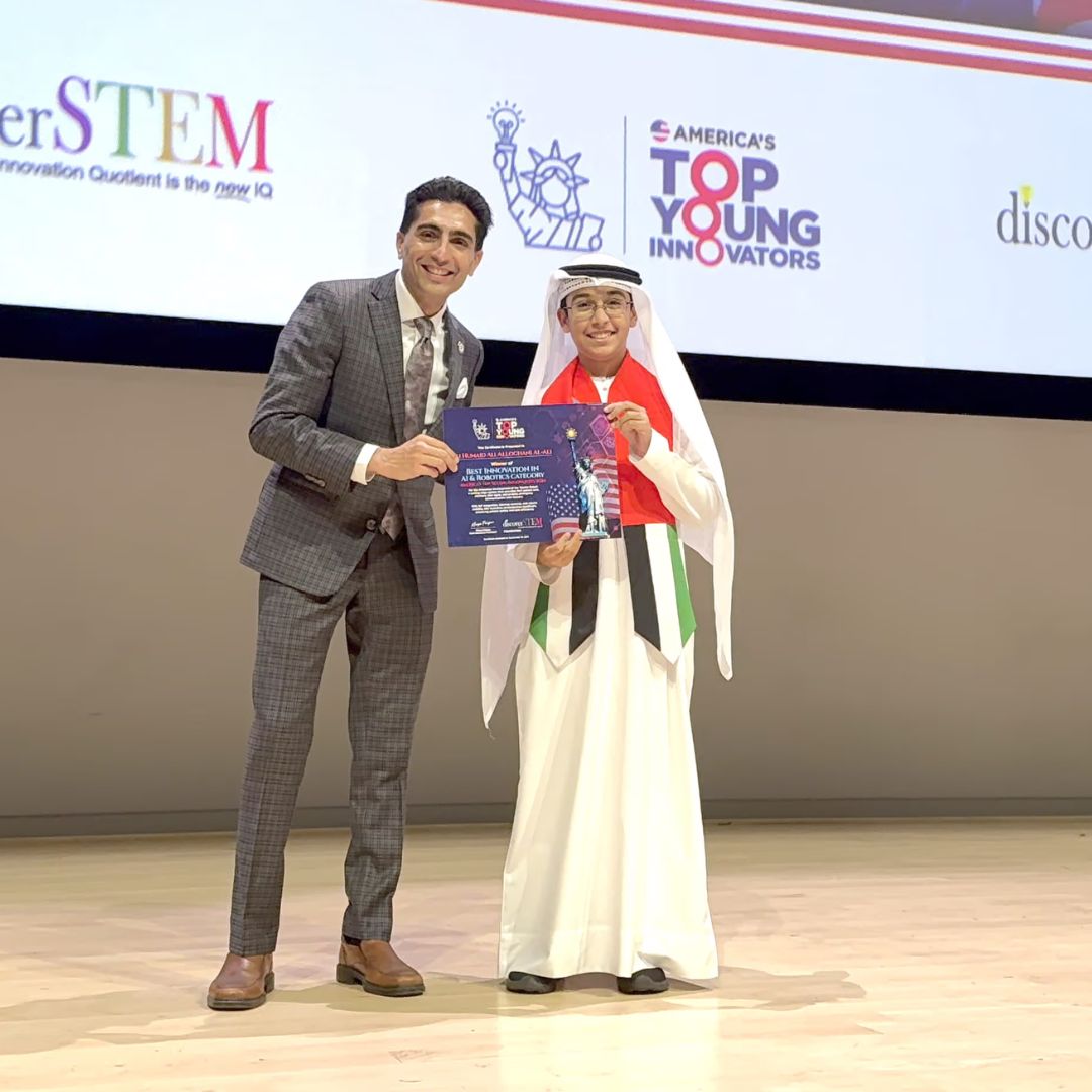 Young Emirati Prodigy Ali Al Loughani Dazzles at US Best Young Inventors Competition, Making Waves with Innovative Genius!